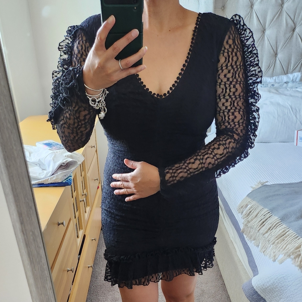 Mini Lace Black Dress